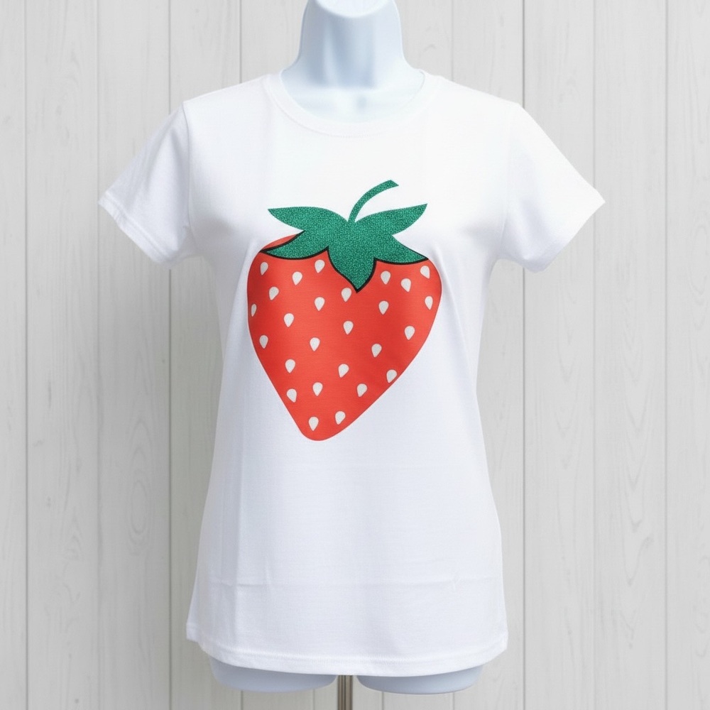 Glittery Strawberry Shirt - Picture 3 of 5